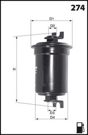 LUCAS FILTERS Топливный фильтр LFPF035